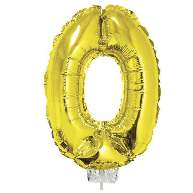 Folie ballonnen cijfer 20 goud 41 cm - Ballonnen
