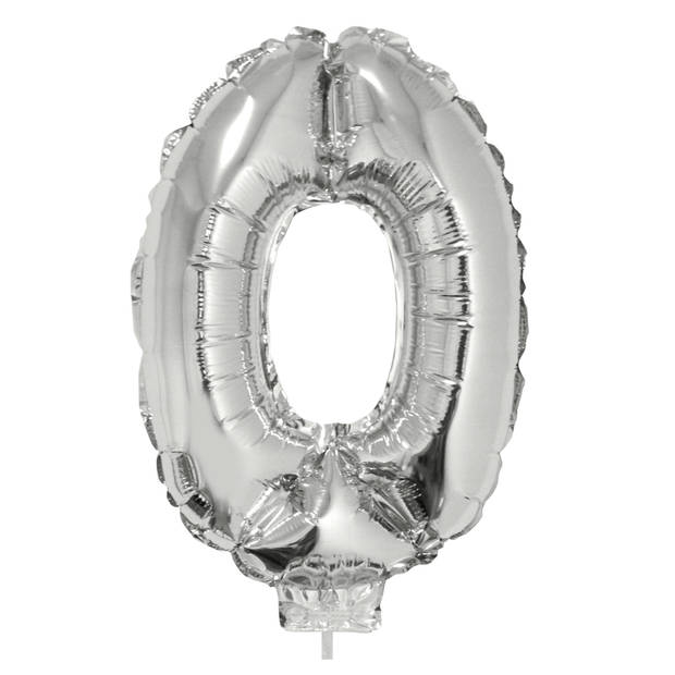 Folie ballonnen cijfer 70 zilver 41 cm - Ballonnen