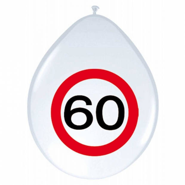 60 jaar verjaardag versiering set basic stopbord - Feestpakketten