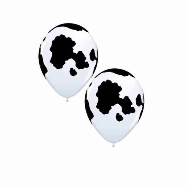 6 koeien print ballonnen 28 cm - Ballonnen