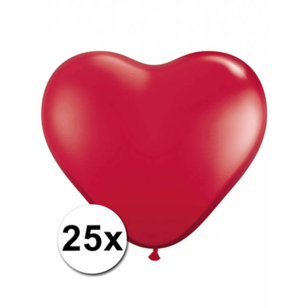 25x Hart ballonnen rood - Ballonnen