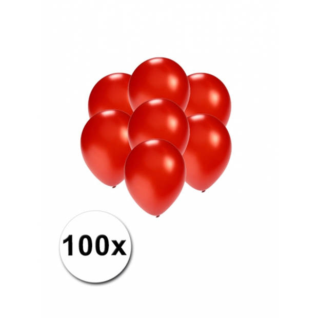 Party ballonnen - klein formaat - rood - 100x - 13 cm - feestartikelen/versiering - Ballonnen