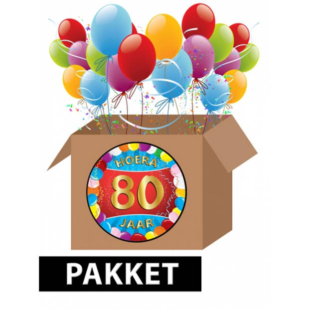 80 jaar feestartikelen pakket - Feestpakketten