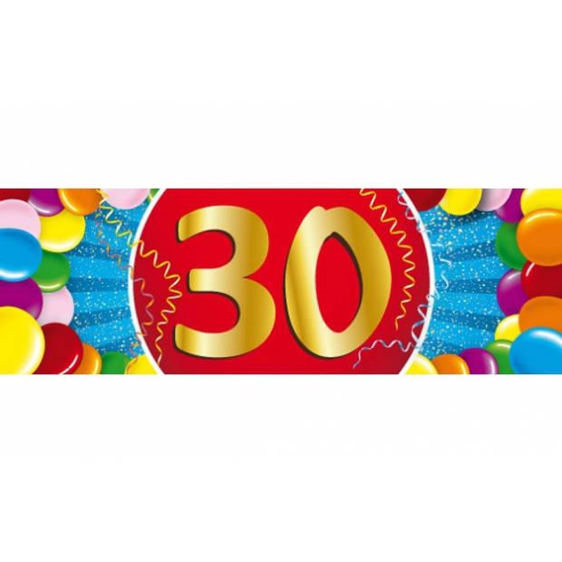 Voordeelset 30 jaar met 2 vlaggenlijnen en ballonnen - Feestpakketten