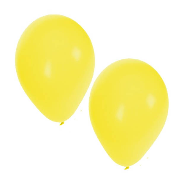 Decoratie geel 15 ballonnen met 2 vlaggenlijnen - Feestpakketten