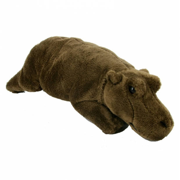 Knuffel nijlpaard bruin 25 cm - Knuffeldier