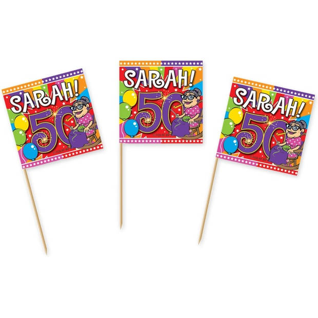Vijftig/50 jaar Sarah feestartikelen pakket XL versiering voor verjaardag - Feestpakketten