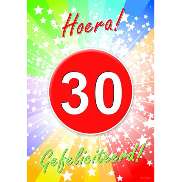 2x stuks 30 jaar verjaardag poster - Feestposters