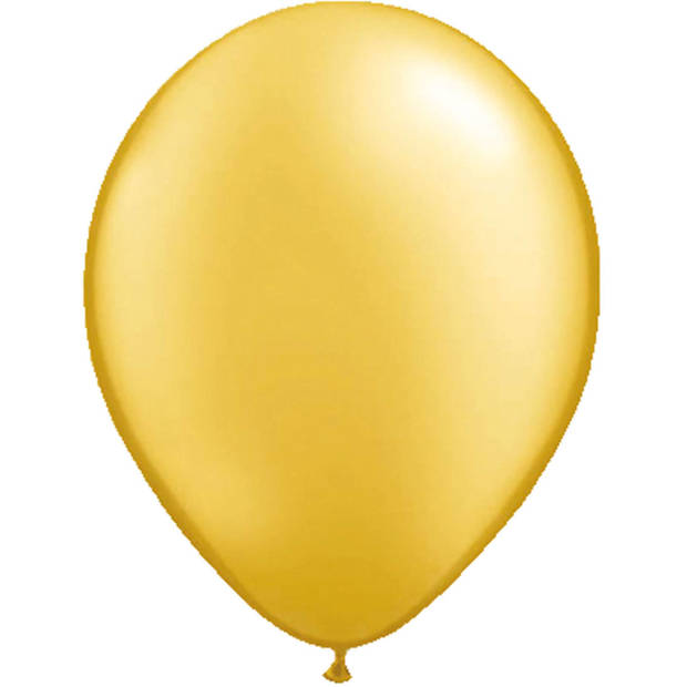 15x stuks Metallic gouden party ballonnen - Ballonnen