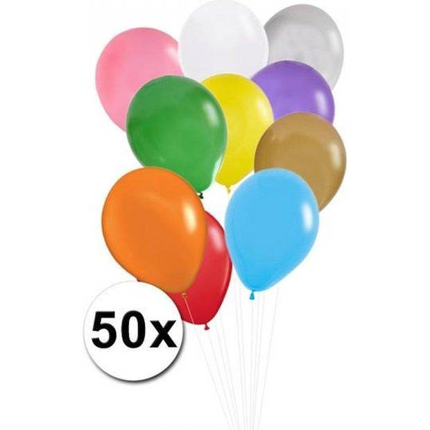 50 stuks ballonnen in verschillende kleuren - Ballonnen