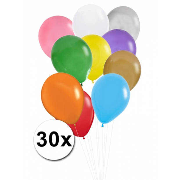 30 stuks ballonnen in verschillende kleuren - Ballonnen