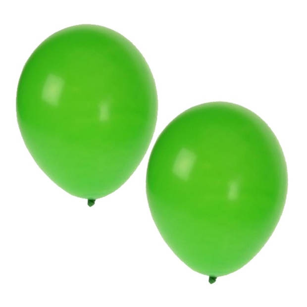 15x stuks groene party ballonnen 27 cm - Ballonnen
