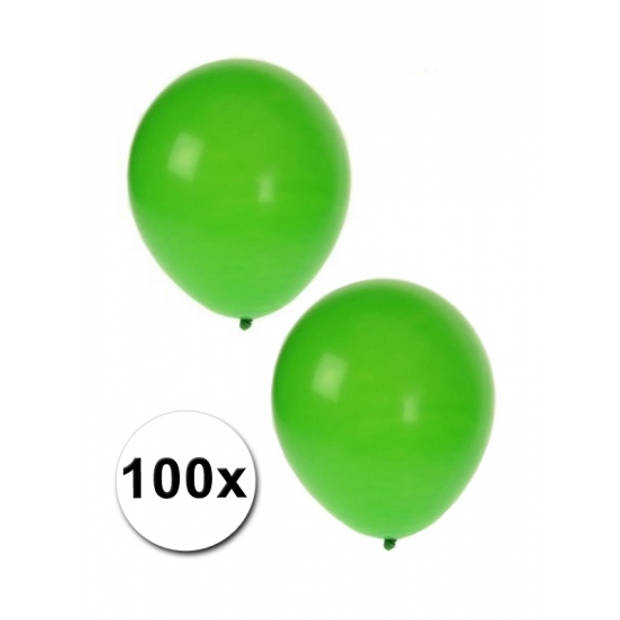 Groene ballonnen 100 stuks - Ballonnen