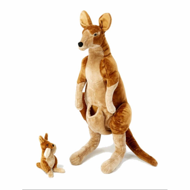 Mega kangoeroe knuffel met baby - Knuffeldier