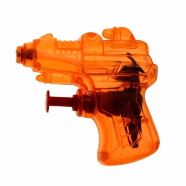 Mini waterpistool oranje 7 cm - Waterpistolen