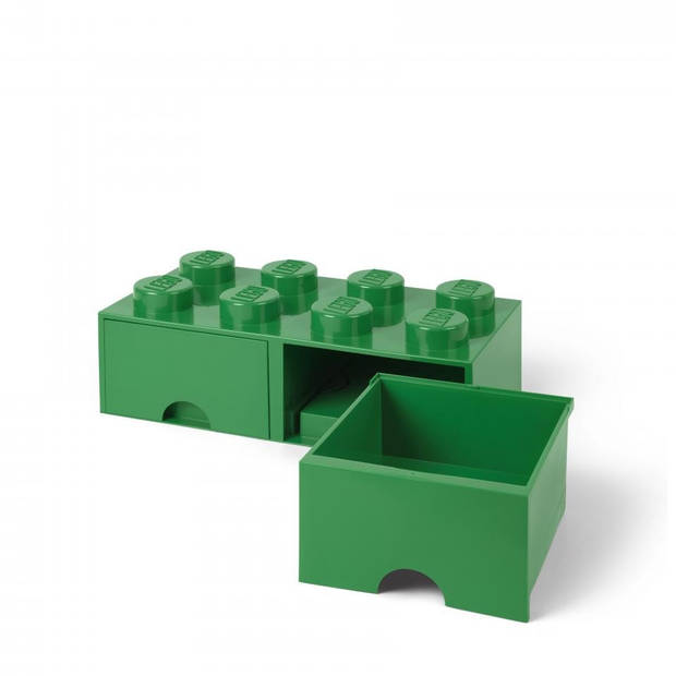 LEGO Brick 8 opberglade - donkergroen