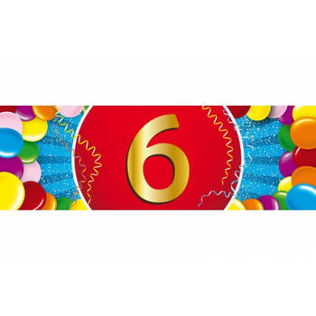 10x 6 Jaar leeftijd stickers verjaardag versiering - Feeststickers