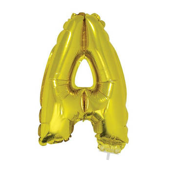 Folie ballon letter ballon A goud 41 cm - Ballonnen