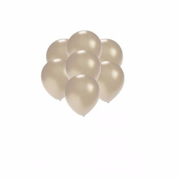 100x Mini ballonnen zilver metallic - Ballonnen