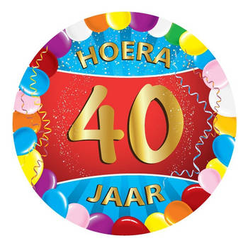 50x Bierviltjes 40 jaar feestartikelen - Bierfiltjes