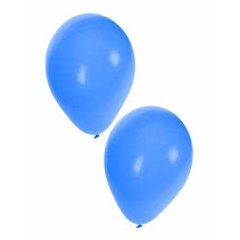 10x stuks voordelige blauwe verjaardag ballonnen - Ballonnen