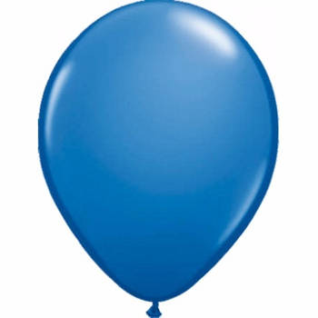 15x Voordelige metallic blauwe ballonnen - Ballonnen