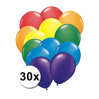 30 stuks regenboog ballonnen - Ballonnen