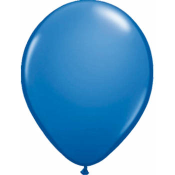 50x ballonnen metallic blauw - Ballonnen