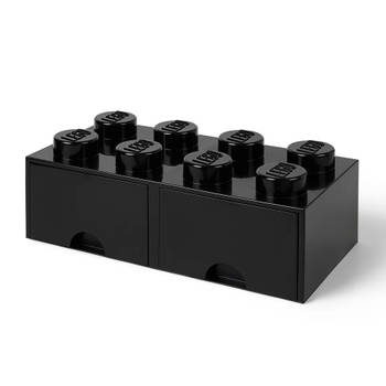 LEGO Brick 8 opberglade - zwart