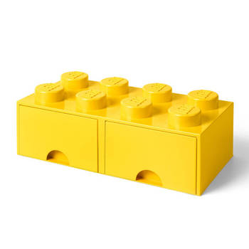 LEGO Brick 8 opberglade - geel