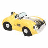 Gele jongens sportauto cabriolet spaarpot 15 cm - Spaarpotten