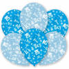 6x stuks Blauwe geboorte ballonnen jongen 27.5 cm - Ballonnen