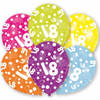 18 jaar thema leeftijd ballonnen 6x stuks - Ballonnen