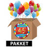 45 jaar feestartikelen pakket - Feestpakketten