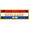 3x stuks stickers Geslaagd Nederlandse vlag 19,6 x 6,5 cm - Feeststickers