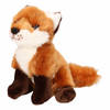 Nature Planet pluche knuffel - rode vos - 18 cm - dieren knuffels - vossen - bosdieren - Knuffel bosdieren