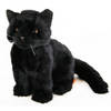 Halloween Pluche zittende knuffel kat zwart 20 cm - Knuffel huisdieren