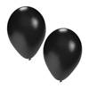 Zwarte verjaardag/party thema ballonnen 15 stuks van 27 cm - Ballonnen