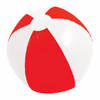 Mega rood/witte strandbal 150 cm opblaasbaar - Strandballen