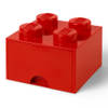LEGO Brick 4 opberglade - rood