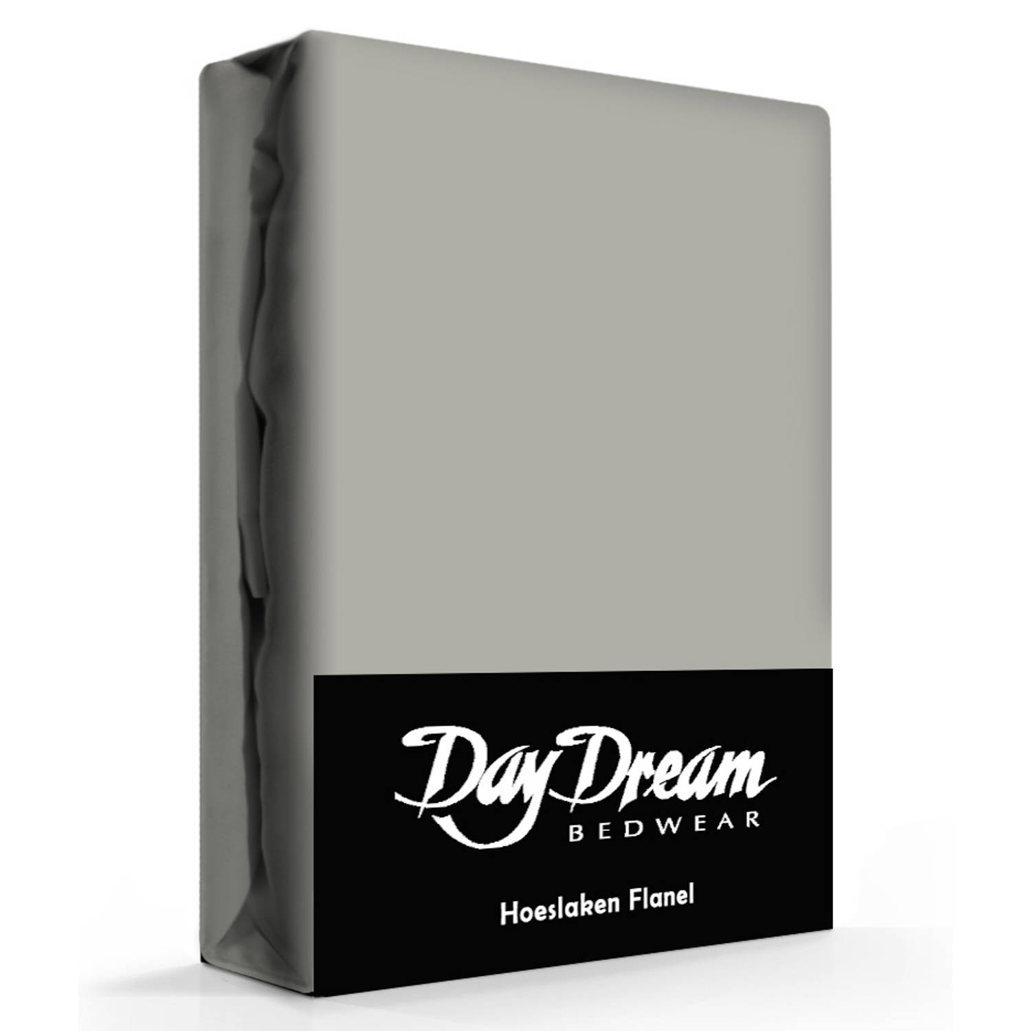 Flanellen Hoeslaken Grijs Day Dream-180 x 200 cm
