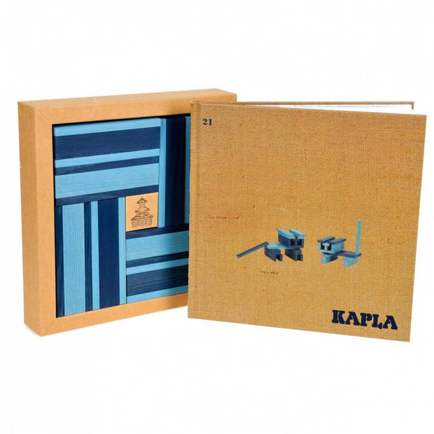 Kapla 8010 kapla: 40 stuks kleur met boekje blauw