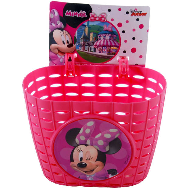 Disney Minnie Mouse fietsmandje plastic roze
