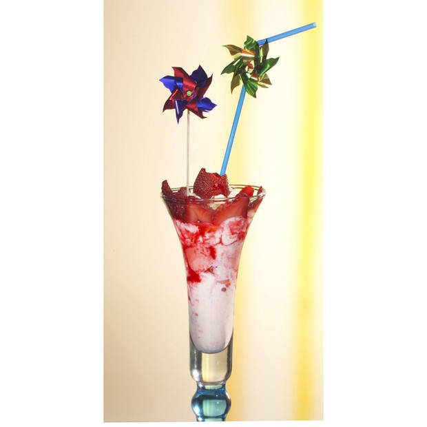 Hapjes verjaardag cocktail prikkers metallic kleuren 100x stuks 17 cm - Cocktailprikkers