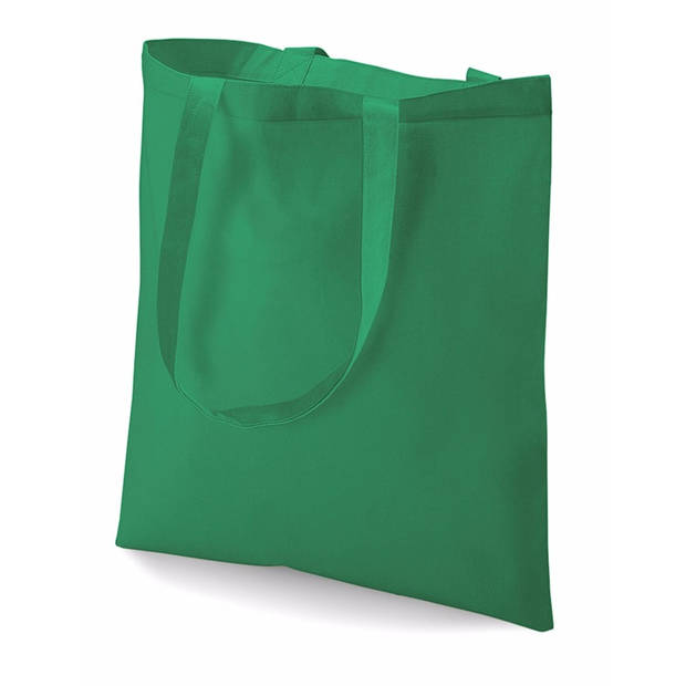 Katoenen boodschappentasje groen 10 liter - Shoppers