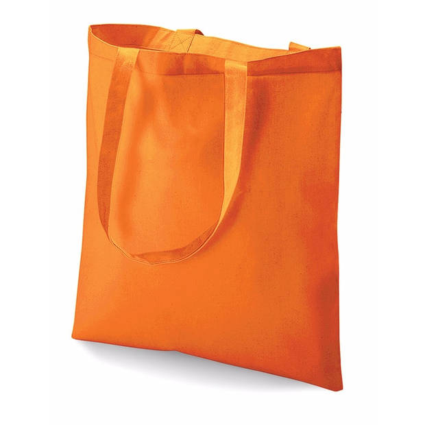 Katoenen boodschappentasje oranje 10 liter - Shoppers