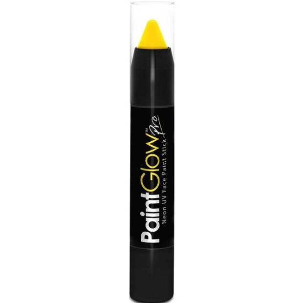 Face paint stick - neon geel - UV/blacklight - 3,5 gram - schmink/make-up stift/potlood - Schmink