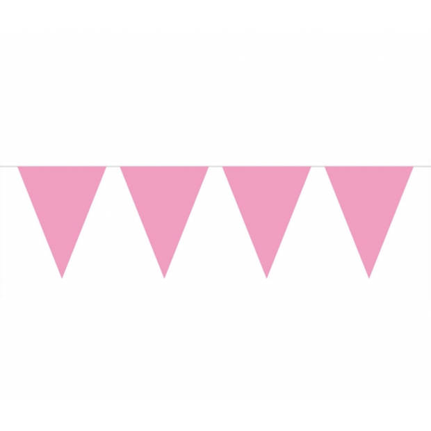 Baby roze vlaggenlijn 10 meter - Vlaggenlijnen