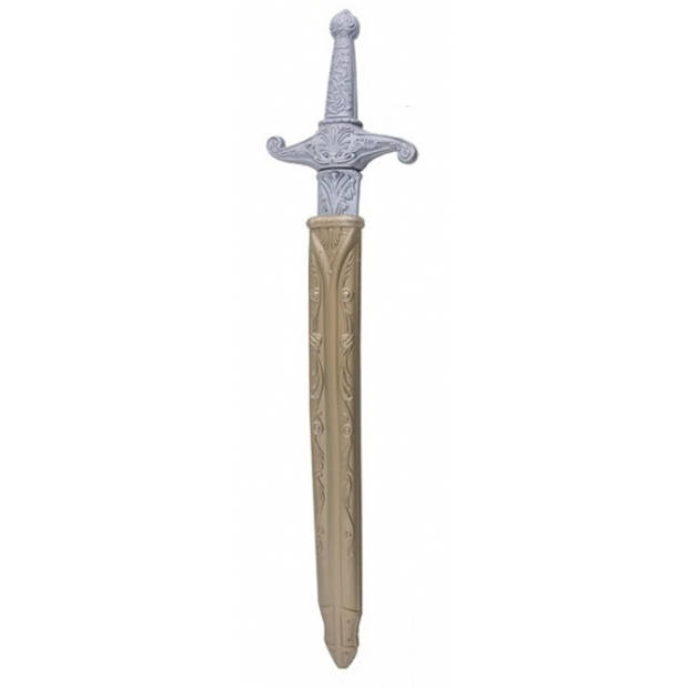 Lange ridder zwaarden zilver 60 cm volwassenen - Verkleedattributen