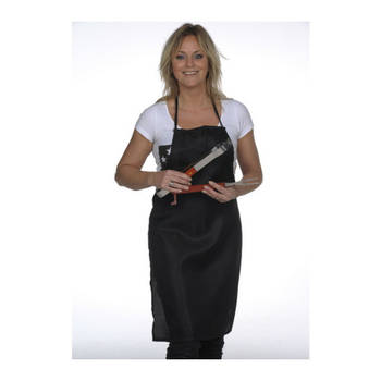 Bbq Collection Barbecue keukenschort - zwart - polyeste/katoen - voor volwassenen - Keukenschorten